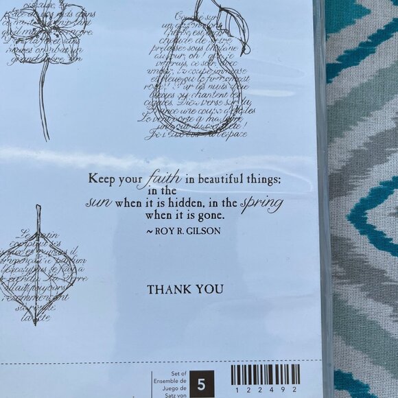 NEW Stampin' Up! Faith in Nature Clear Cling Mount Stamps, Set of 5, Hostess Set - Picture 5 of 7